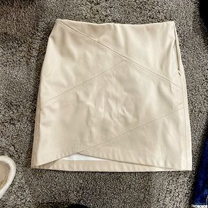 Cute THML cream leather skirt - small